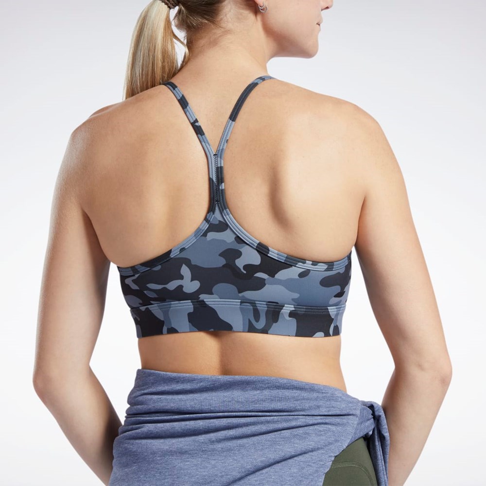 Reebok Lux Mager Reima Camo Print Sports Bra Svarte | VTNEOY-785