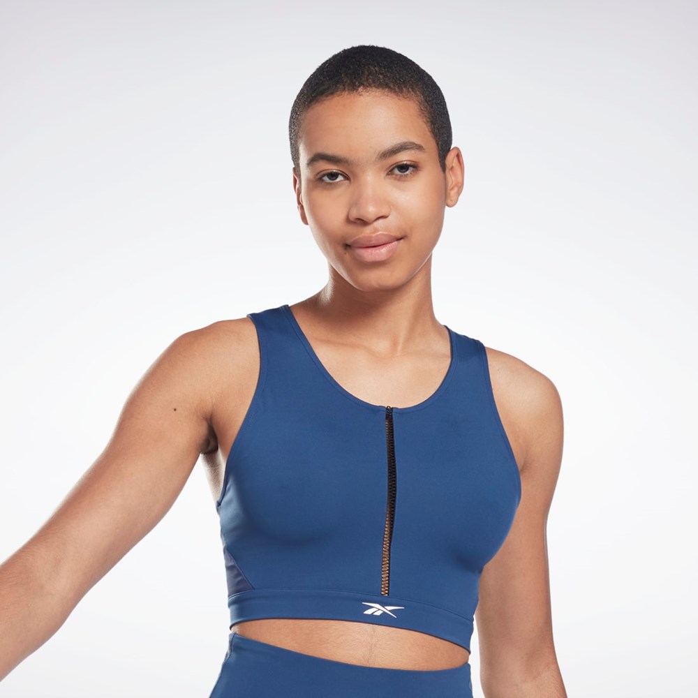 Reebok Lux Perform Crop Top Blå | SAYRTK-764