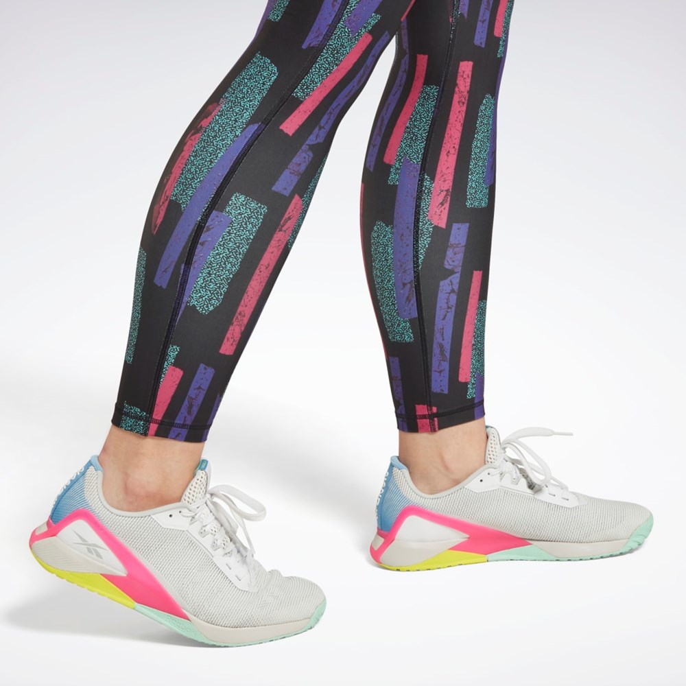 Reebok MYT Allover Print Tights Rosa | XCIYGL-643