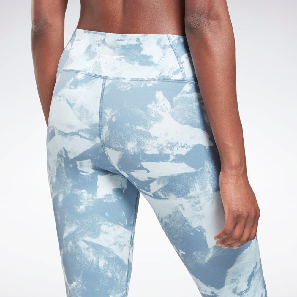 Reebok MYT Printed Leggings Blå | IMOHCV-635