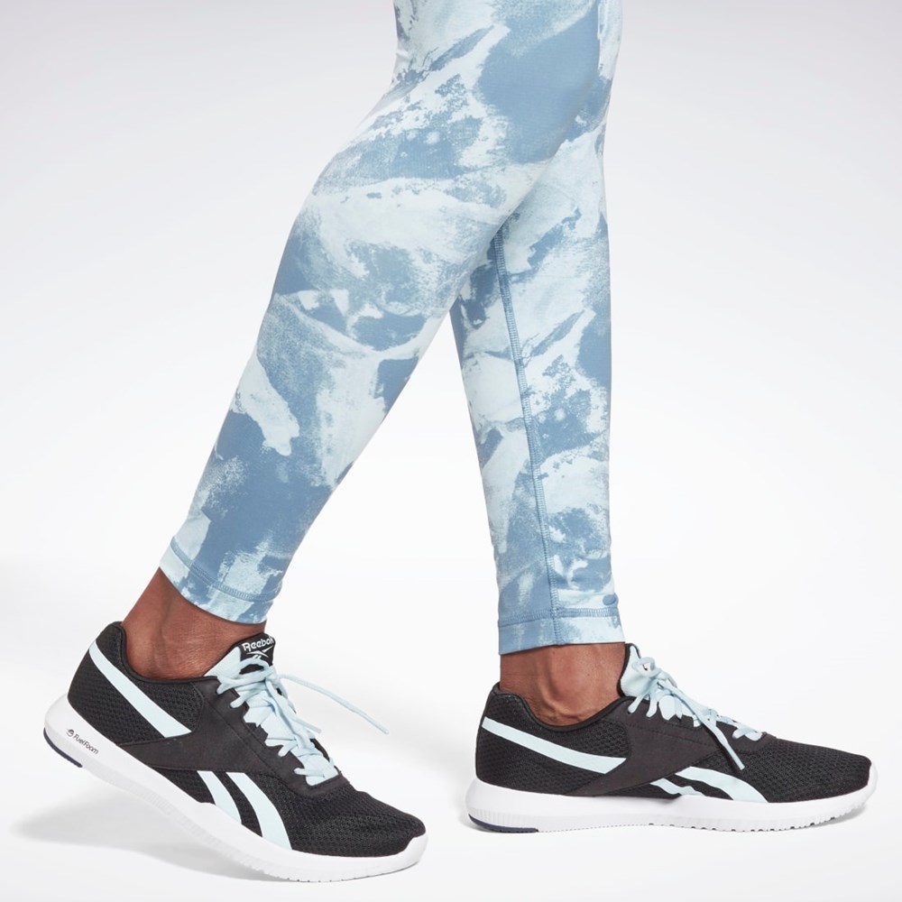 Reebok MYT Printed Leggings Blå | IMOHCV-635