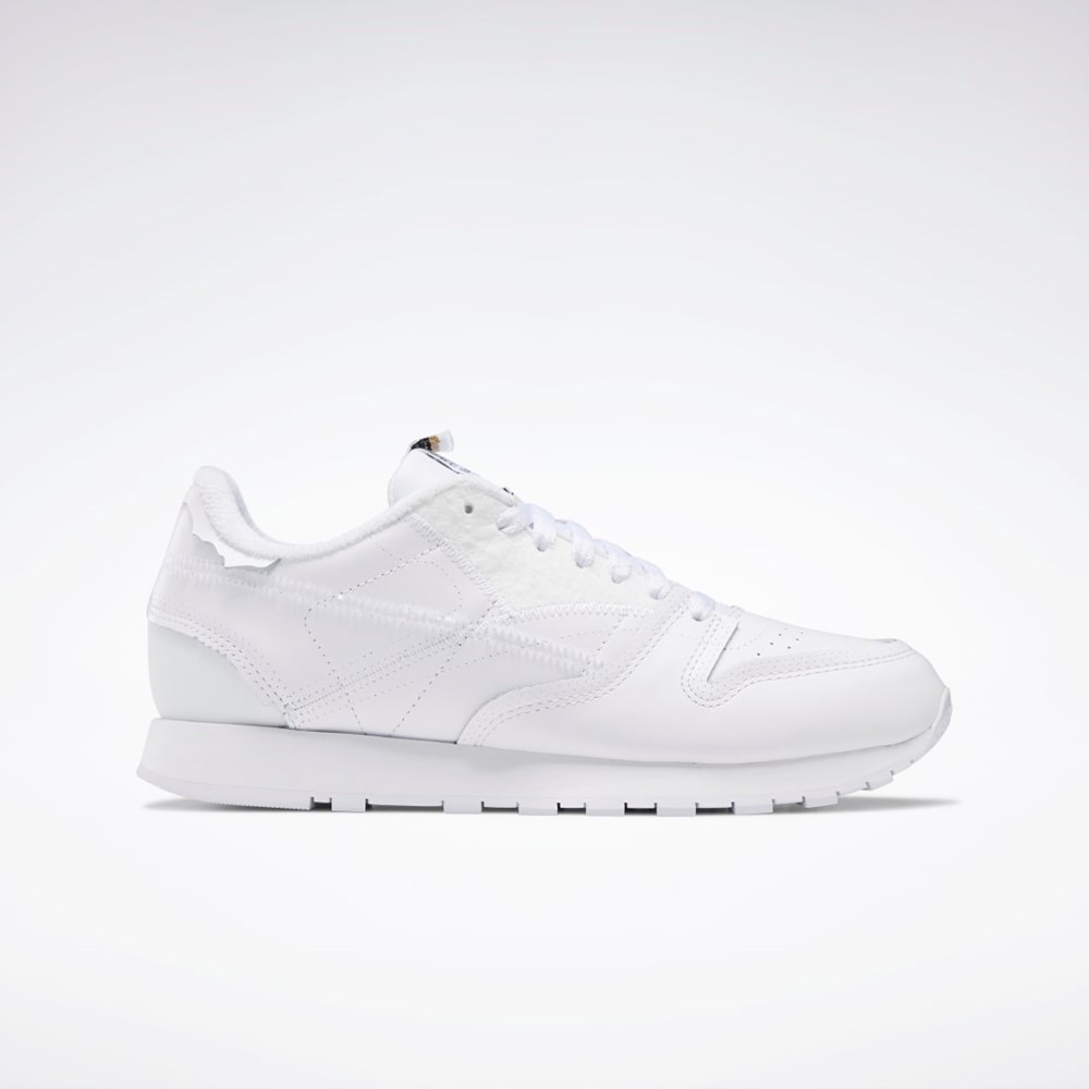 Reebok Maison Margiela CL Memory of Shoes Hvite Svarte Hvite | RFNSLU-508