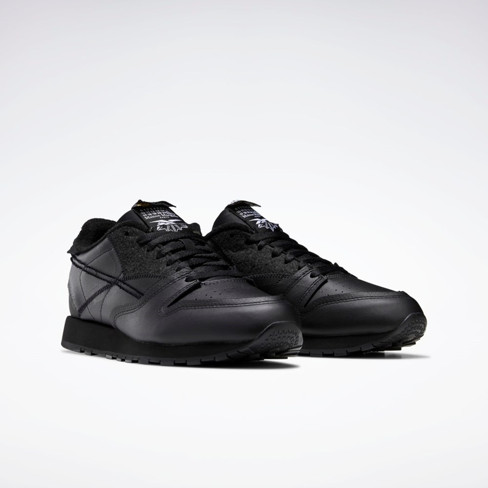 Reebok Maison Margiela CL Memory of Shoes Svarte Hvite Svarte | VABUGM-745