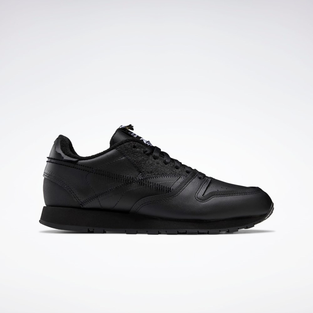 Reebok Maison Margiela CL Memory of Shoes Svarte Hvite Svarte | VABUGM-745