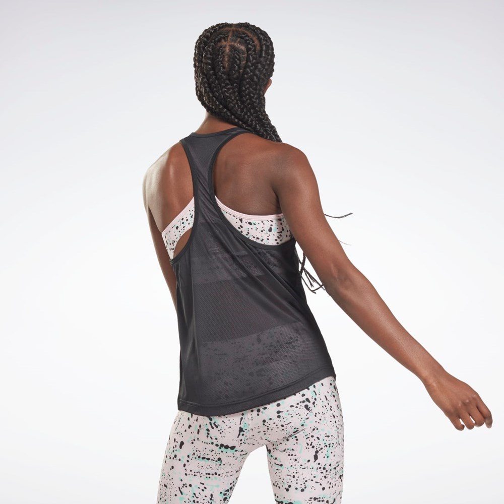 Reebok Mesh Back Tank Top Svarte | KVEGPA-869