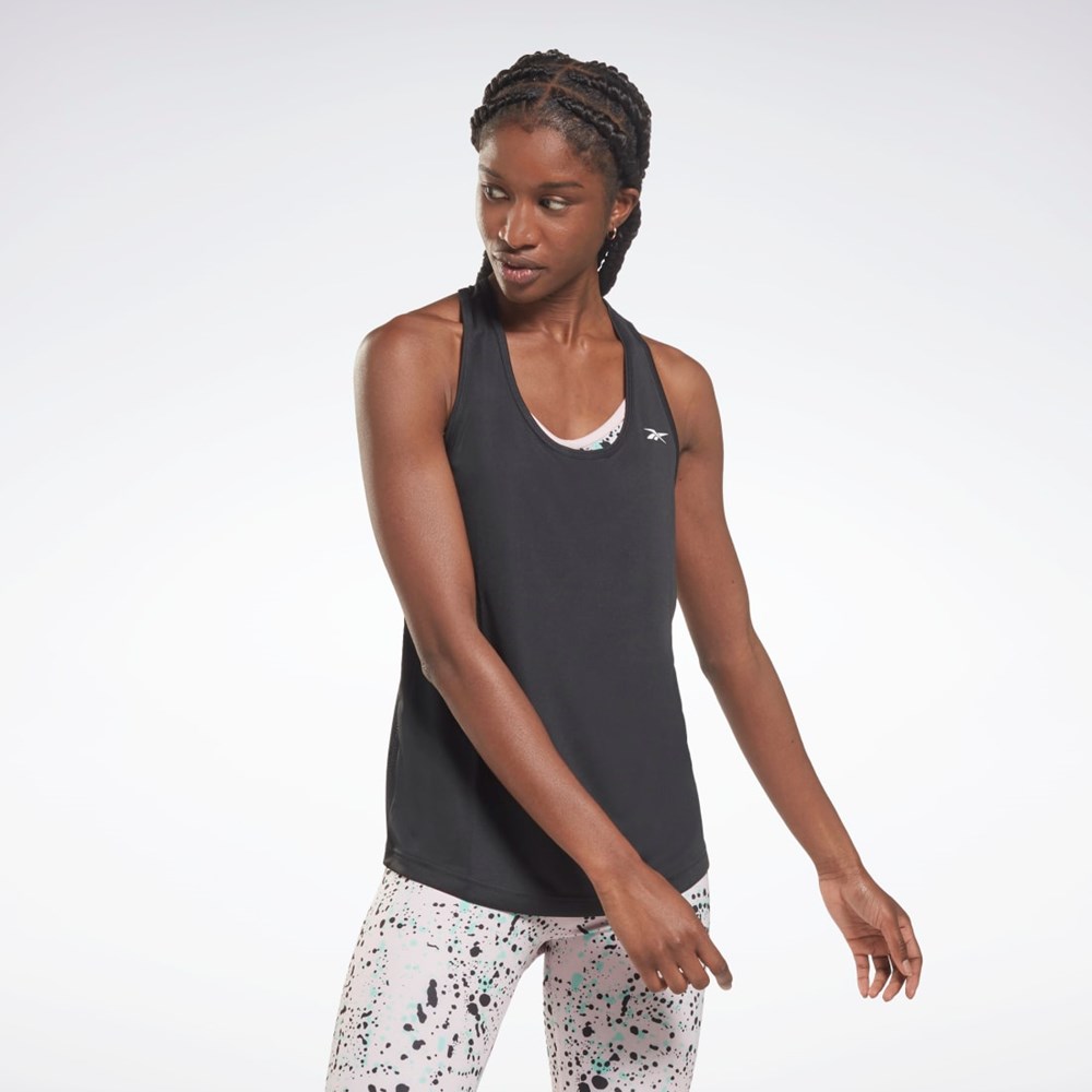 Reebok Mesh Back Tank Top Svarte | KVEGPA-869