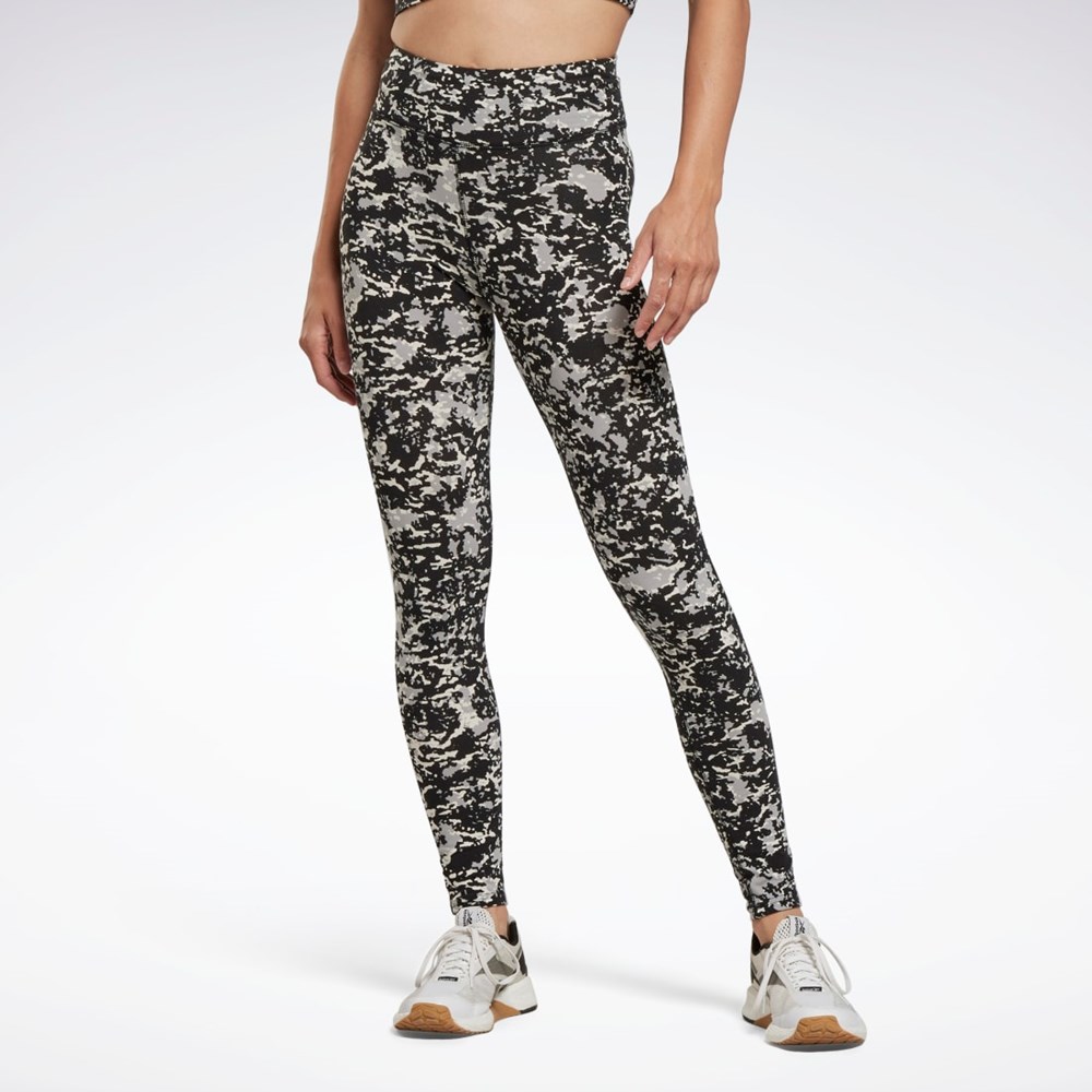 Reebok Modern Safari Bomull Leggings Svarte | PSALNM-091