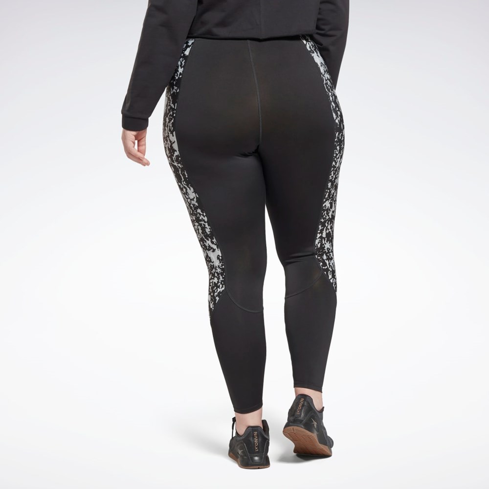 Reebok Modern Safari Leggings (Plus Size) Svarte | CPKVFO-408