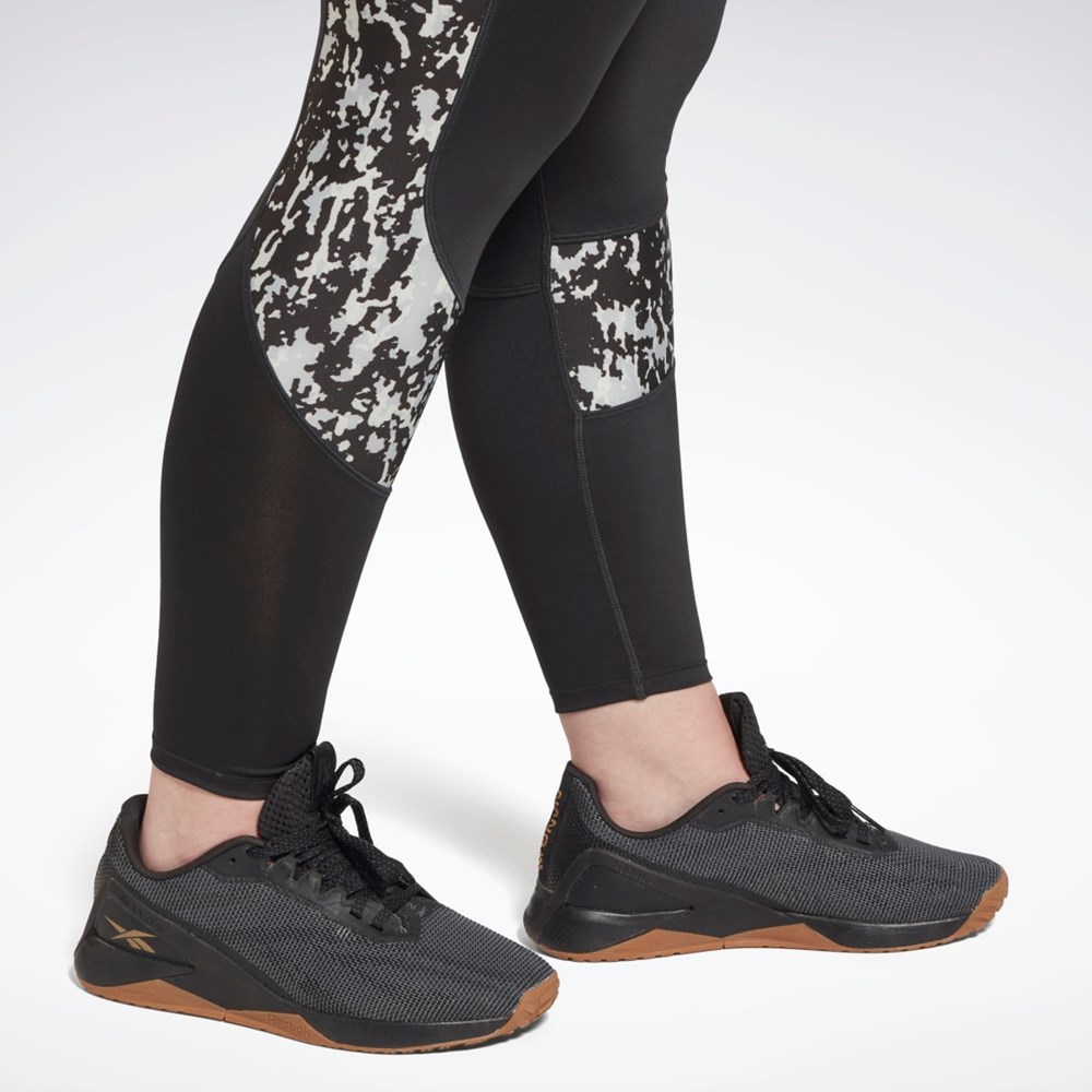 Reebok Modern Safari Leggings (Plus Size) Svarte | CPKVFO-408