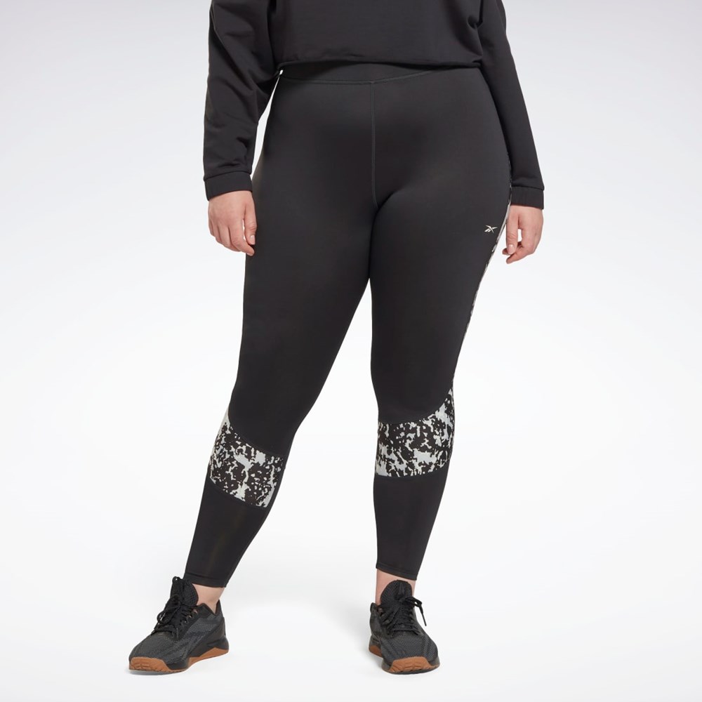 Reebok Modern Safari Leggings (Plus Size) Svarte | CPKVFO-408