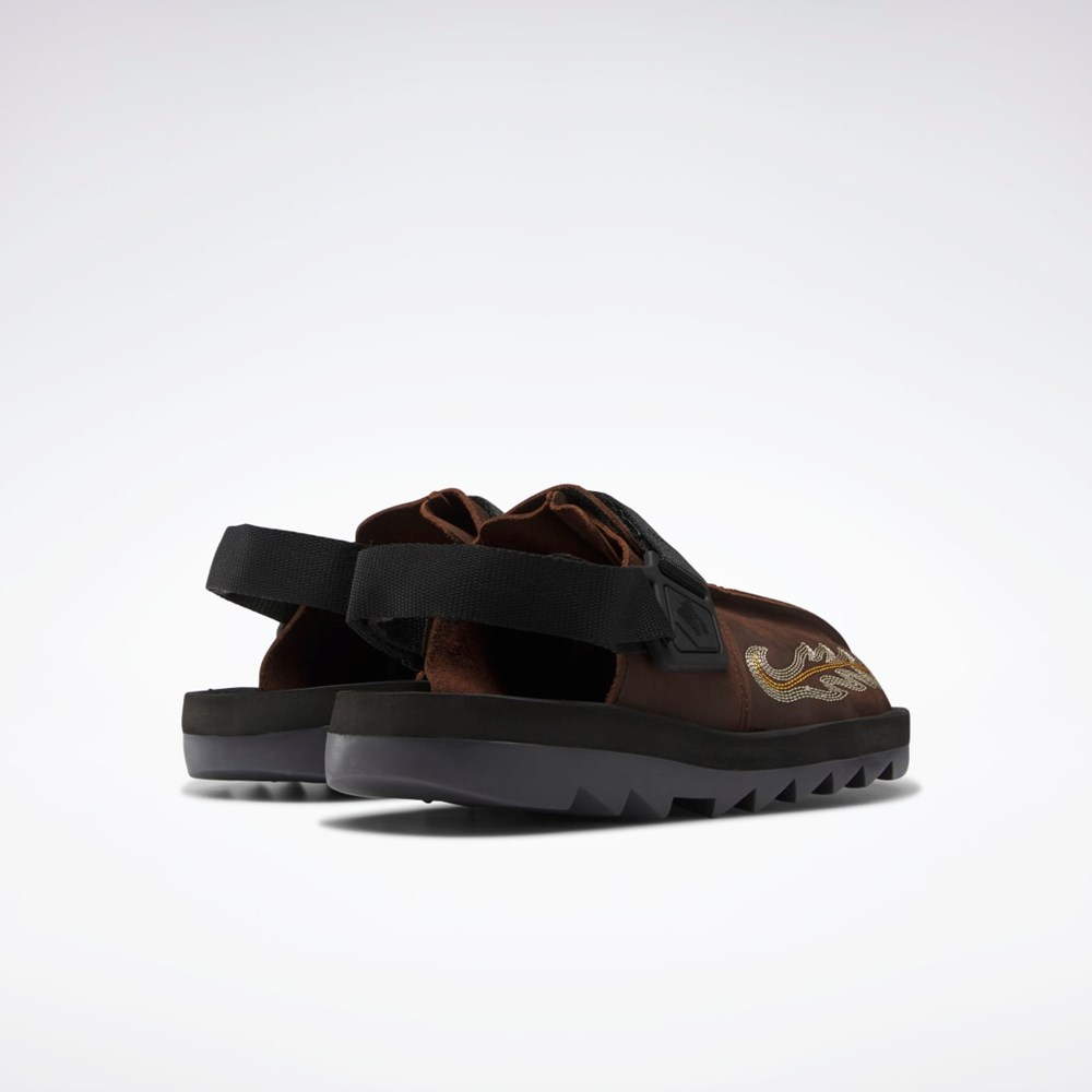 Reebok Mountain Research Beatnik Slides Brune Svarte Grå | EKCZST-021