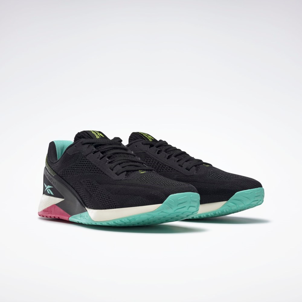 Reebok Nano X1 Veganske Trenings Shoes Svarte Rosa Mint | NSMFHT-290