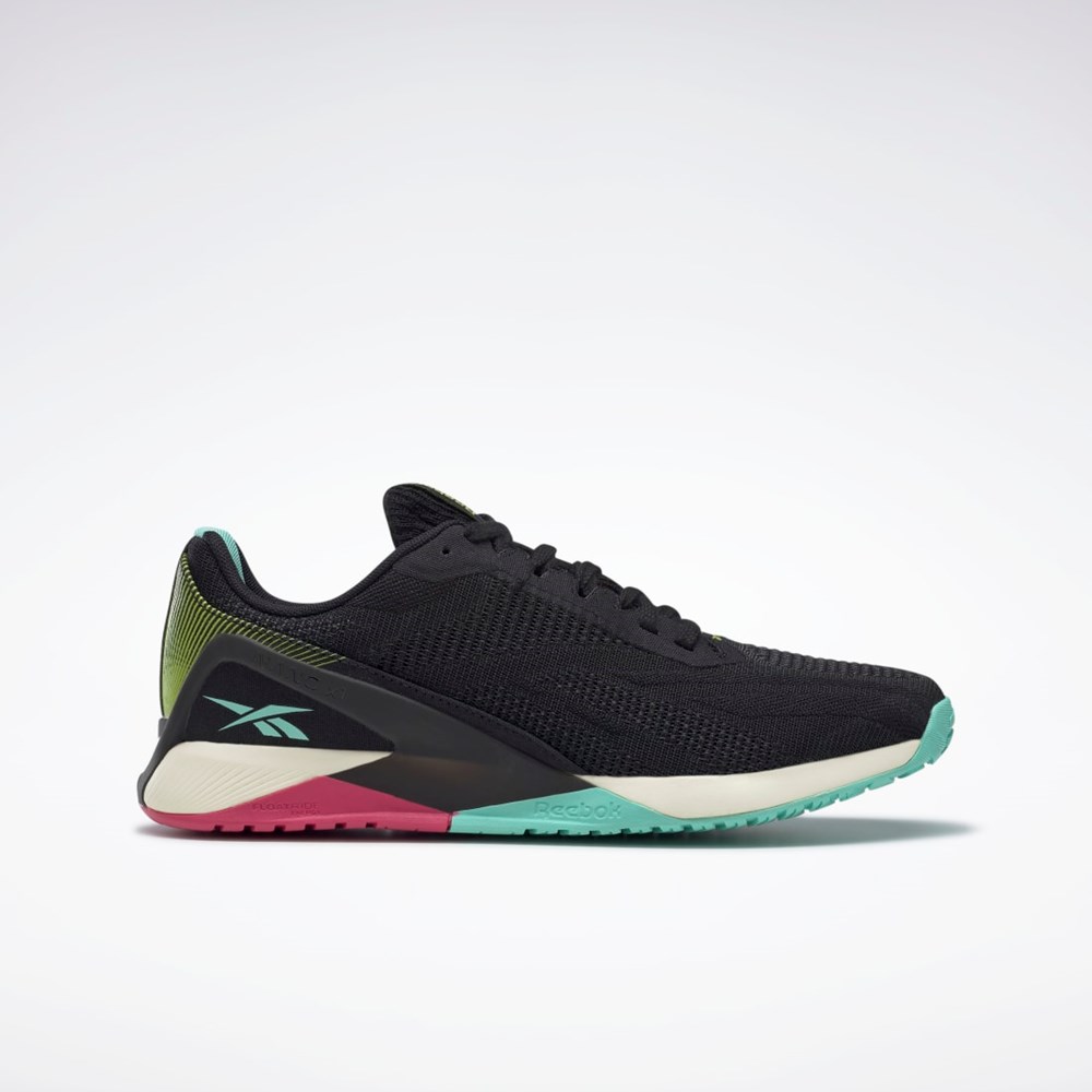 Reebok Nano X1 Veganske Trenings Shoes Svarte Rosa Mint | NSMFHT-290