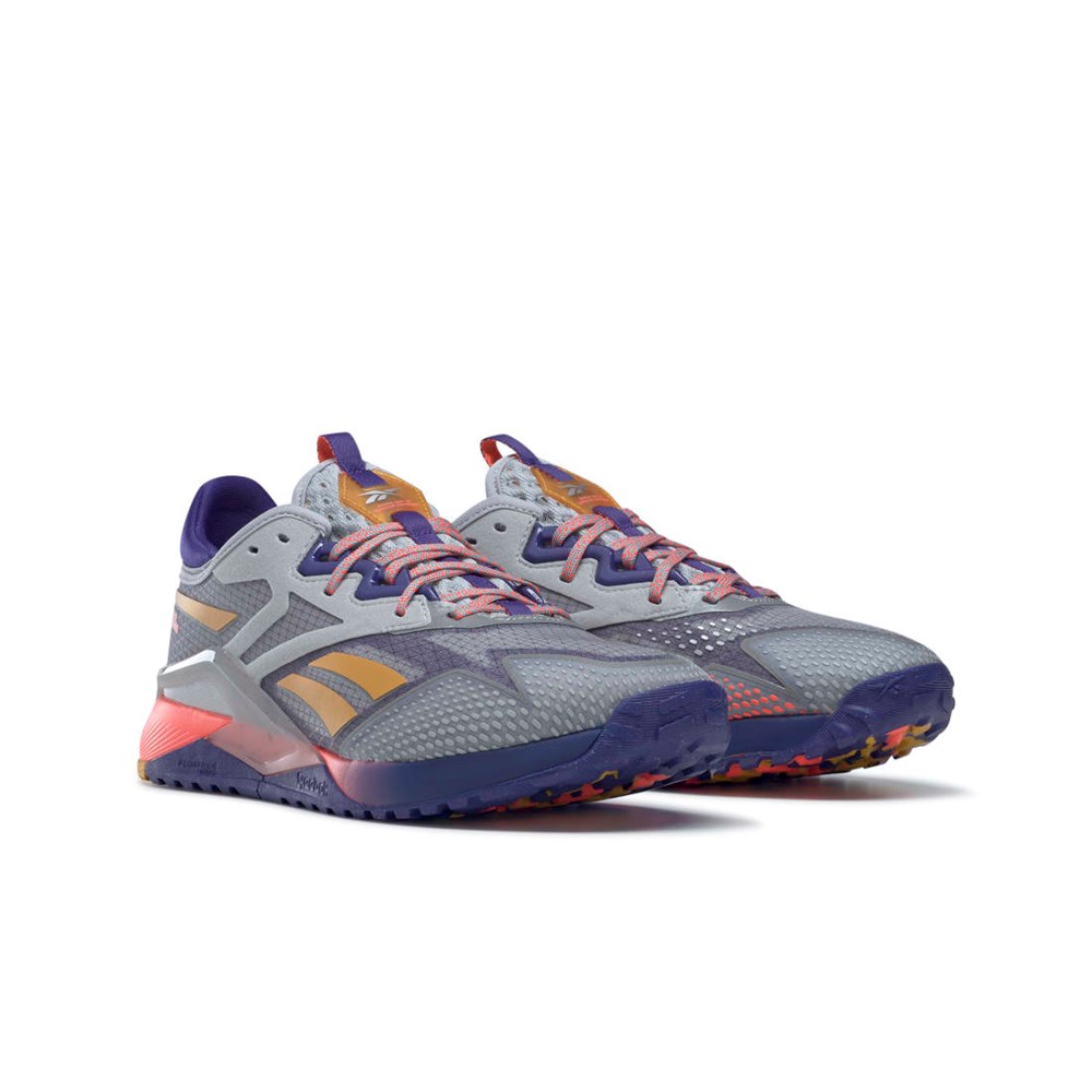 Reebok Nano X2 TR Adventure Trenings Shoes Grå Lilla Oransje | GHYONQ-285