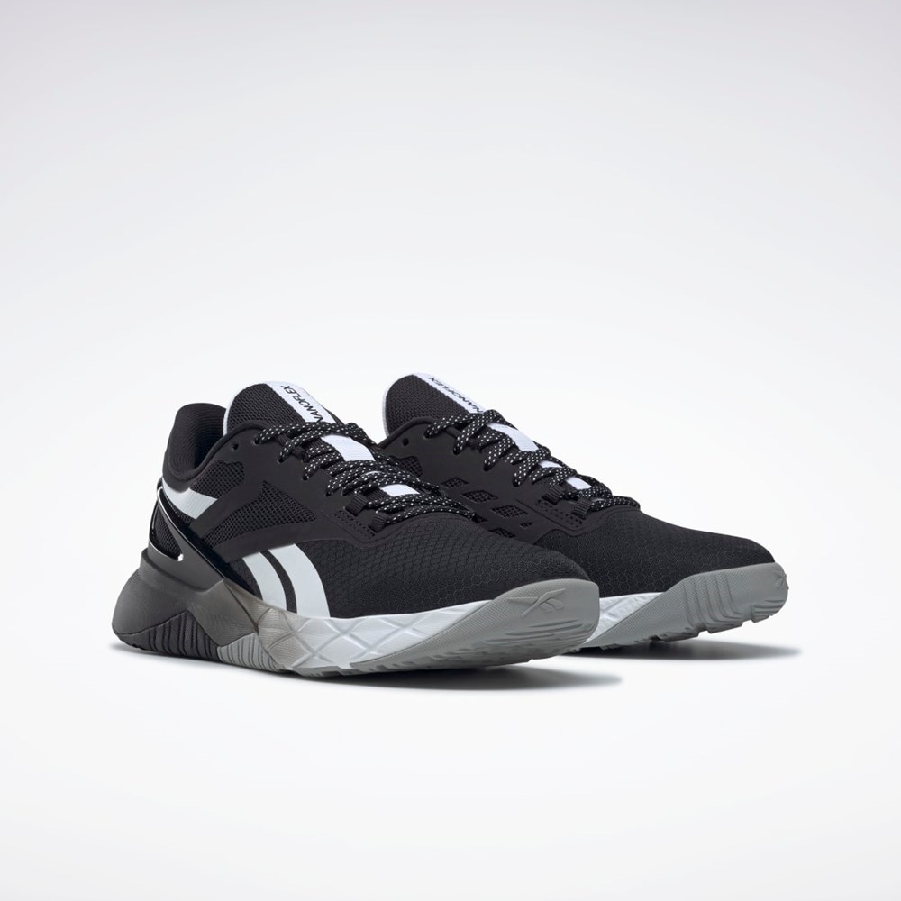 Reebok Nanoflex TR Trenings Shoes Svarte Hvite Grå | QCMWPE-061