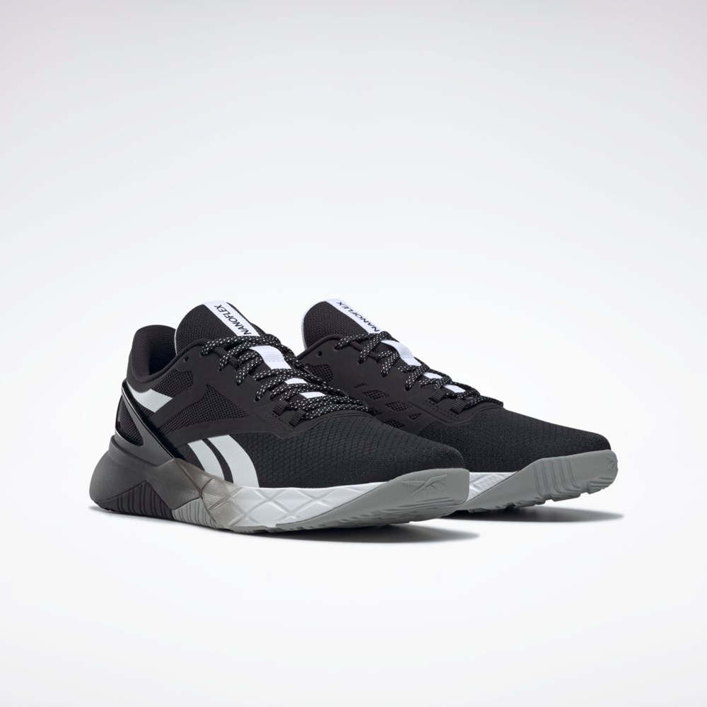 Reebok Nanoflex TR Trenings Shoes Svarte Hvite Grå | ZCMJQR-465