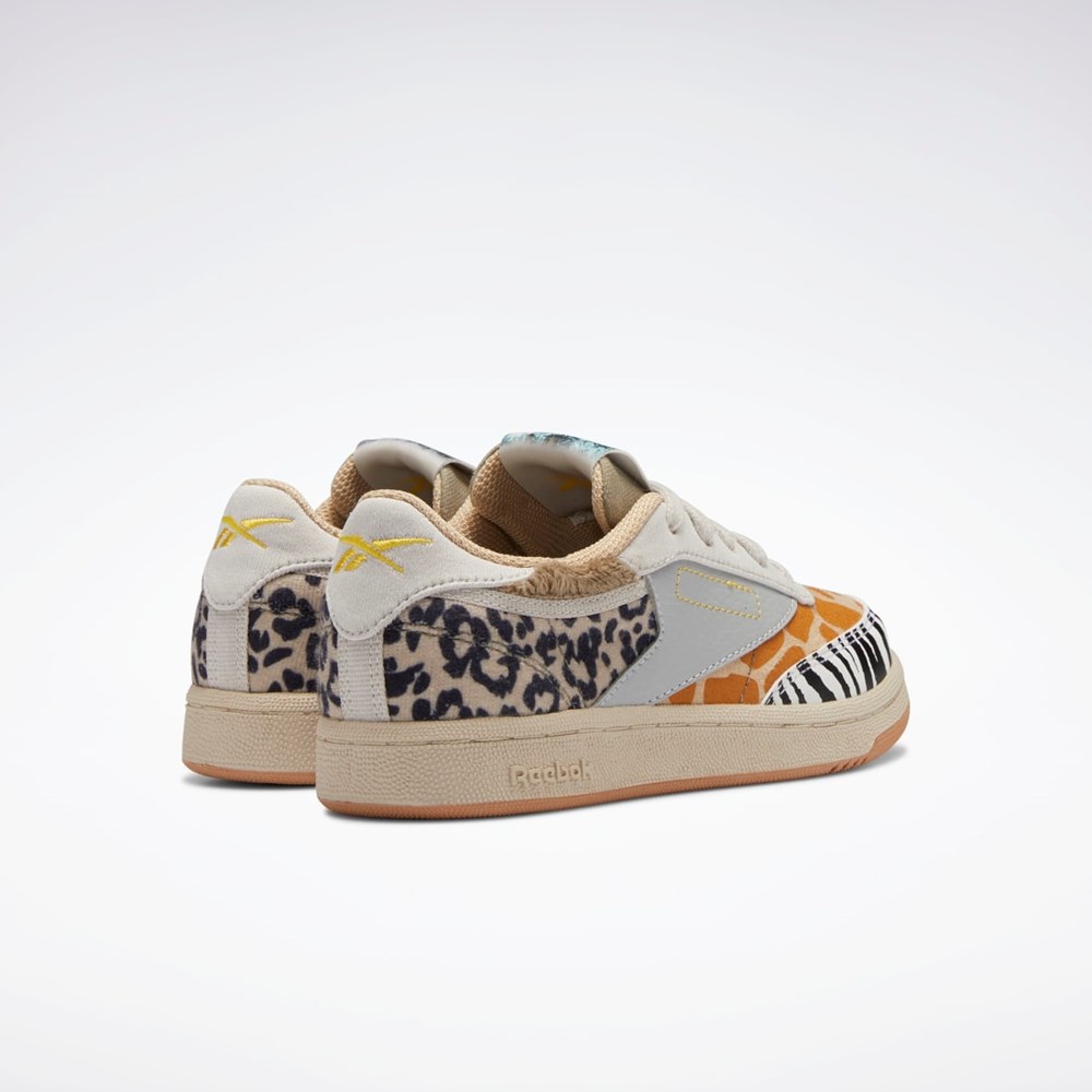 Reebok National Geographic Club C Shoes - Preschool Oatmeal / Sand Stone / Soft Camel | EWQBKC-471