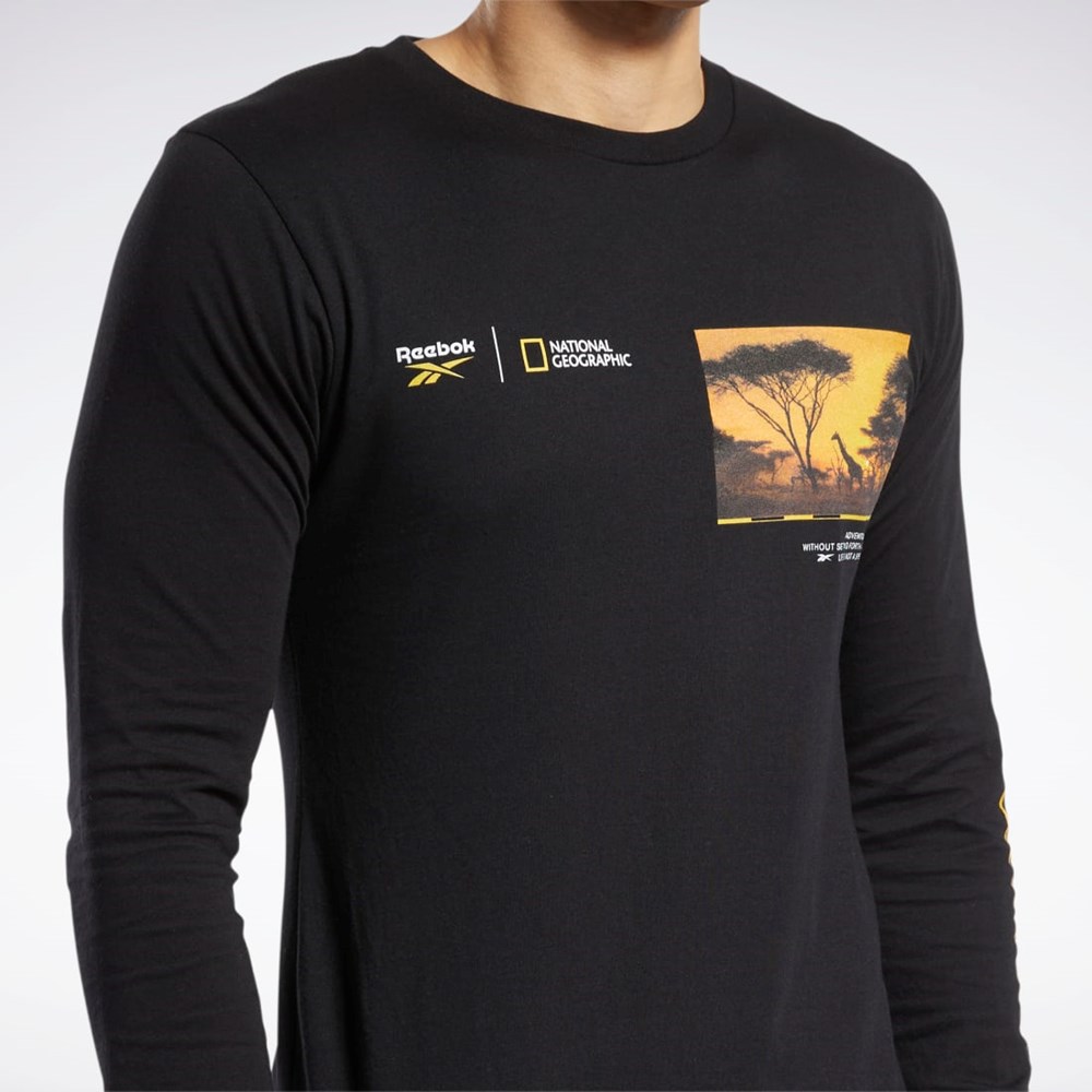 Reebok National Geographic Long Sleeve T-Shirt Multi | OZBVPD-284