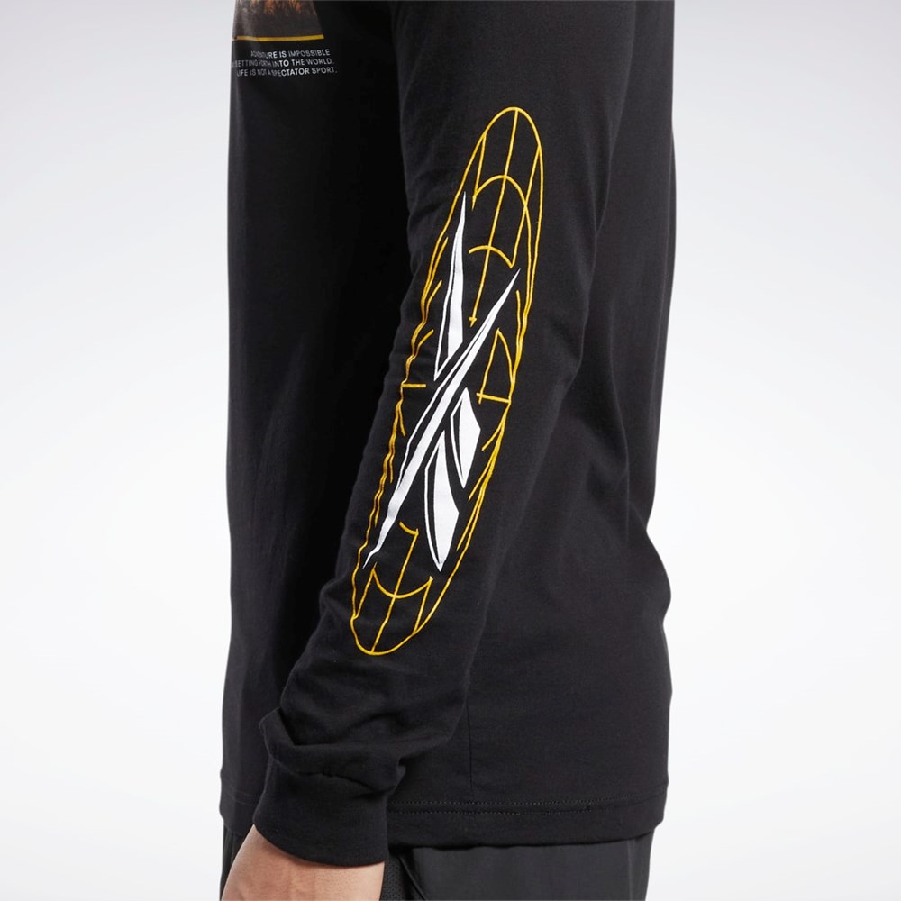 Reebok National Geographic Long Sleeve T-Shirt Multi | OZBVPD-284