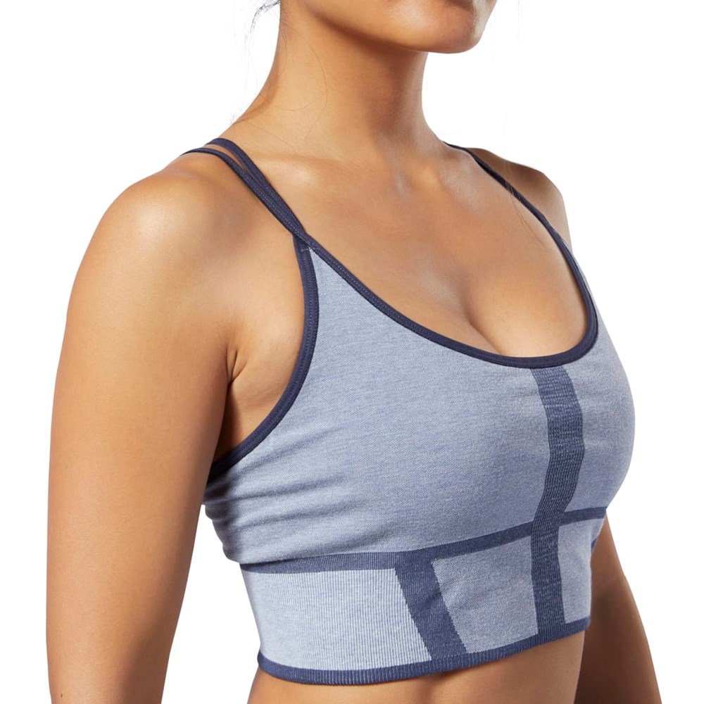 Reebok Nature X Low-Impact Seamless Bra Denim Dust | HNWLFS-309