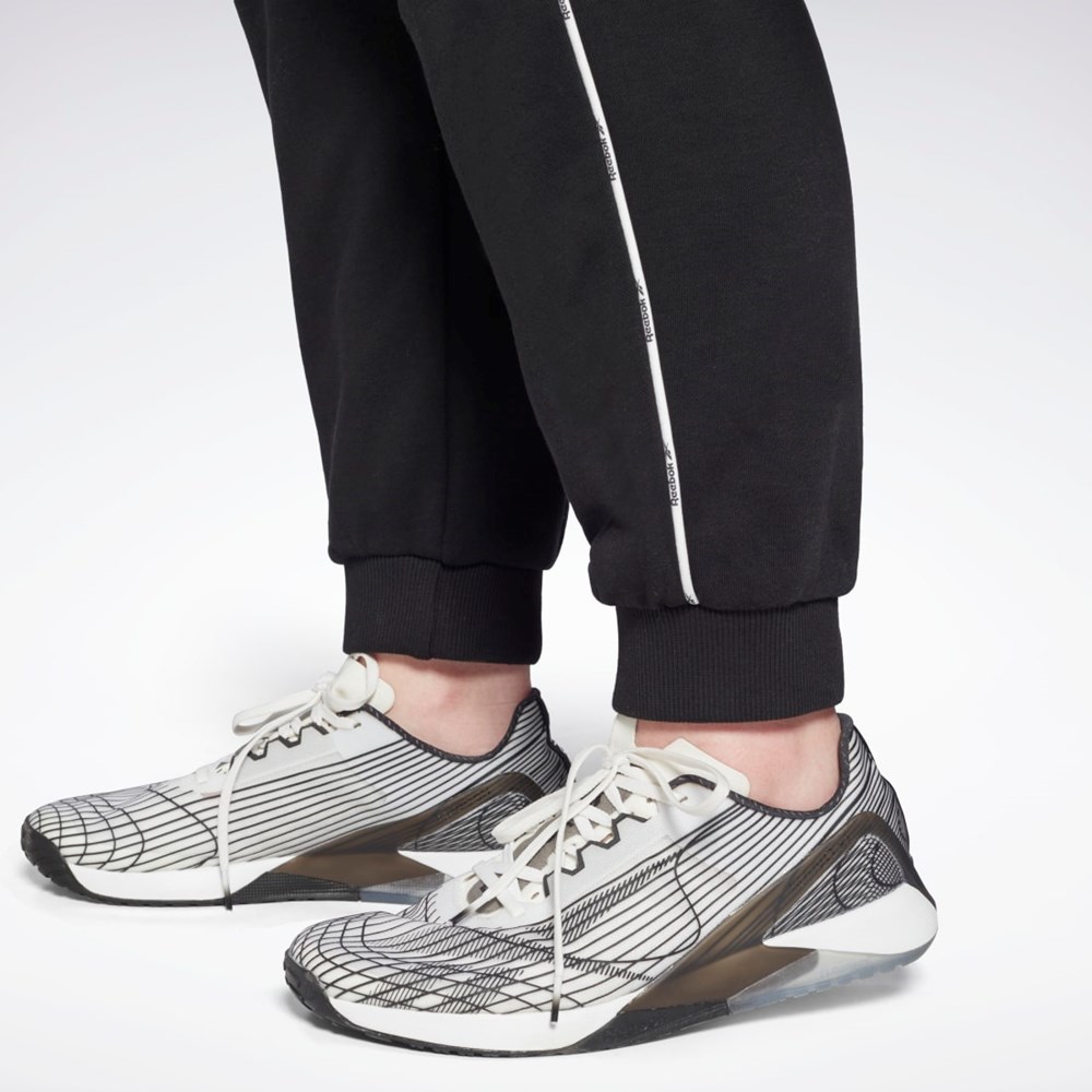 Reebok Piping Joggers (Plus Size) Svarte | PWYZQU-083