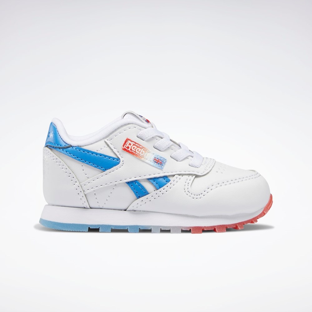 Reebok Popsicle Classic Leather Shoes - Toddler Hvite Blå Rød | IPWFAL-759