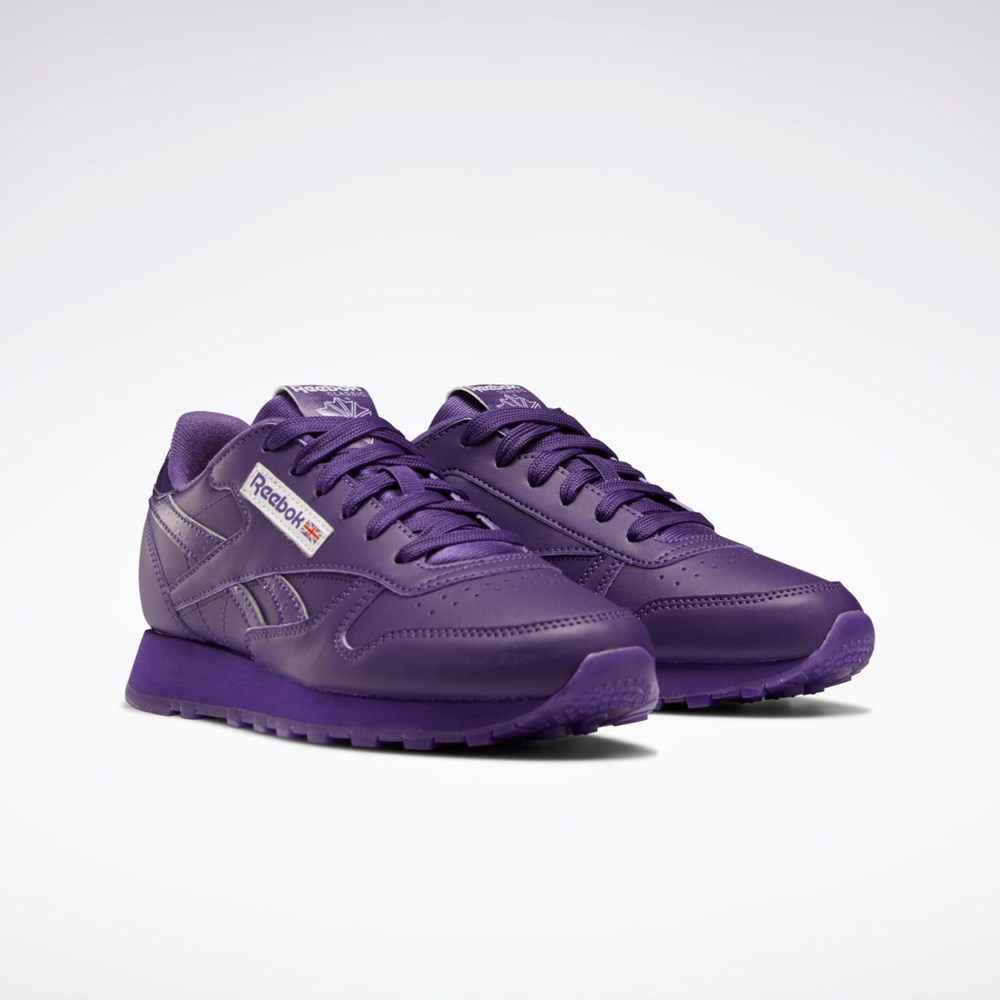 Reebok Popsicle Classic Leather Shoes - Grade School Lilla Lilla Lilla | SYVJIT-913