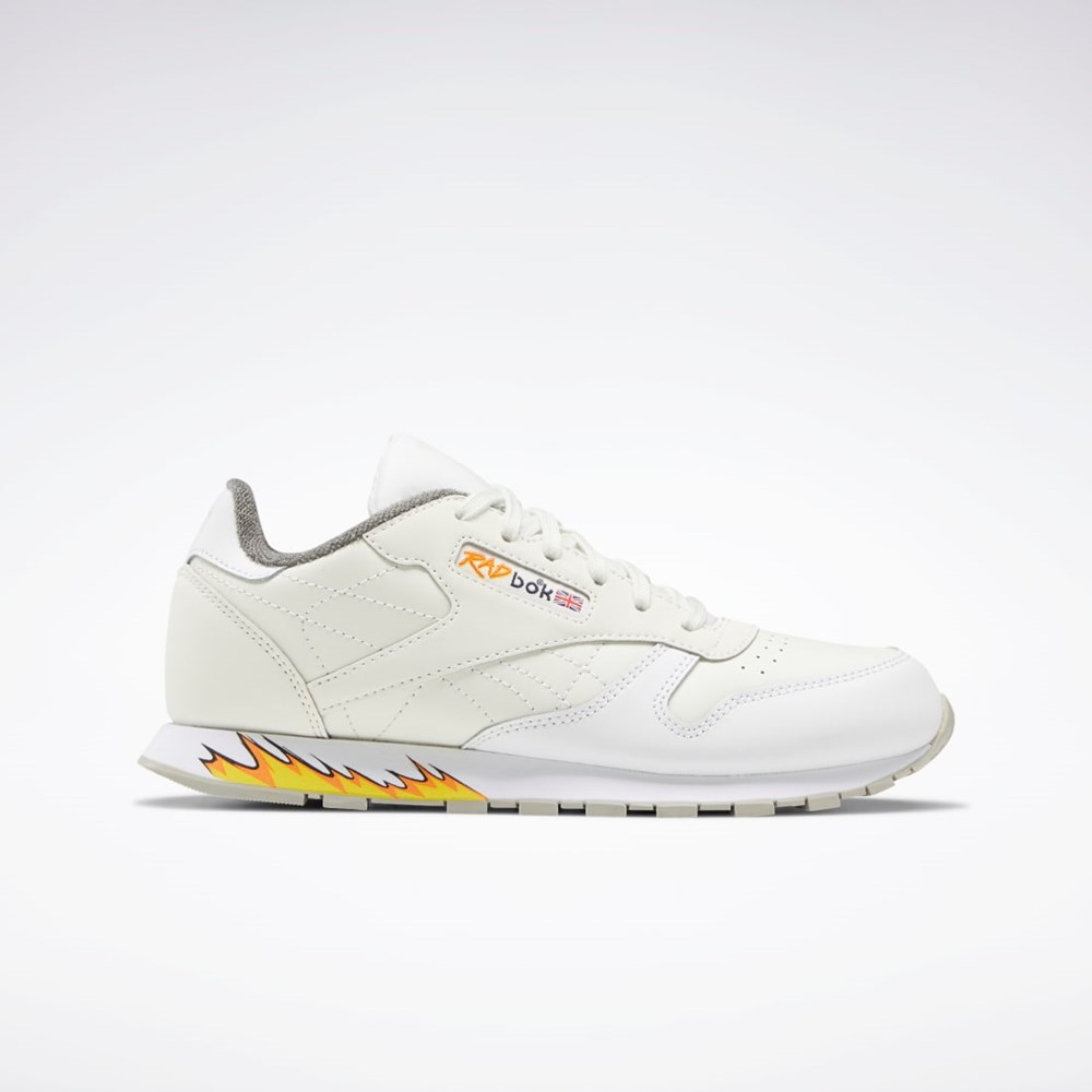 Reebok Power Rangers Classic Leather Shoes - Grade School Hvite Grå | SMPGZN-168