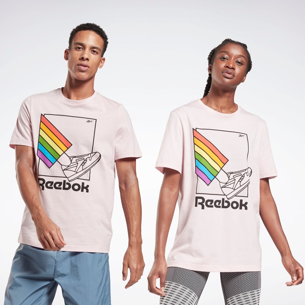 Reebok Pride Grafiske T-Shirt Frost Berry | DFTQUN-865