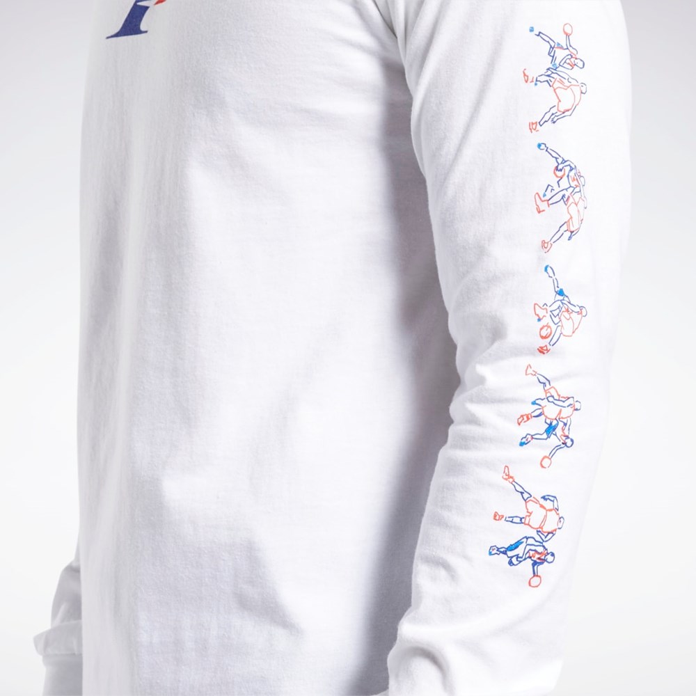 Reebok QT Iverson The Crossover Long Sleeve Crew T-Shirt Multi | HQBLEZ-609