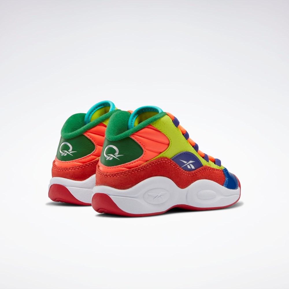 Reebok Question Mid Basketball Shoes - Preschool Oransje Gul Lilla | EXVCKJ-079