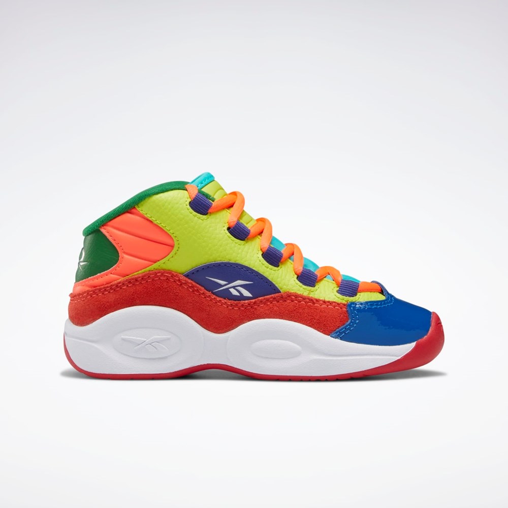 Reebok Question Mid Basketball Shoes - Preschool Oransje Gul Lilla | EXVCKJ-079