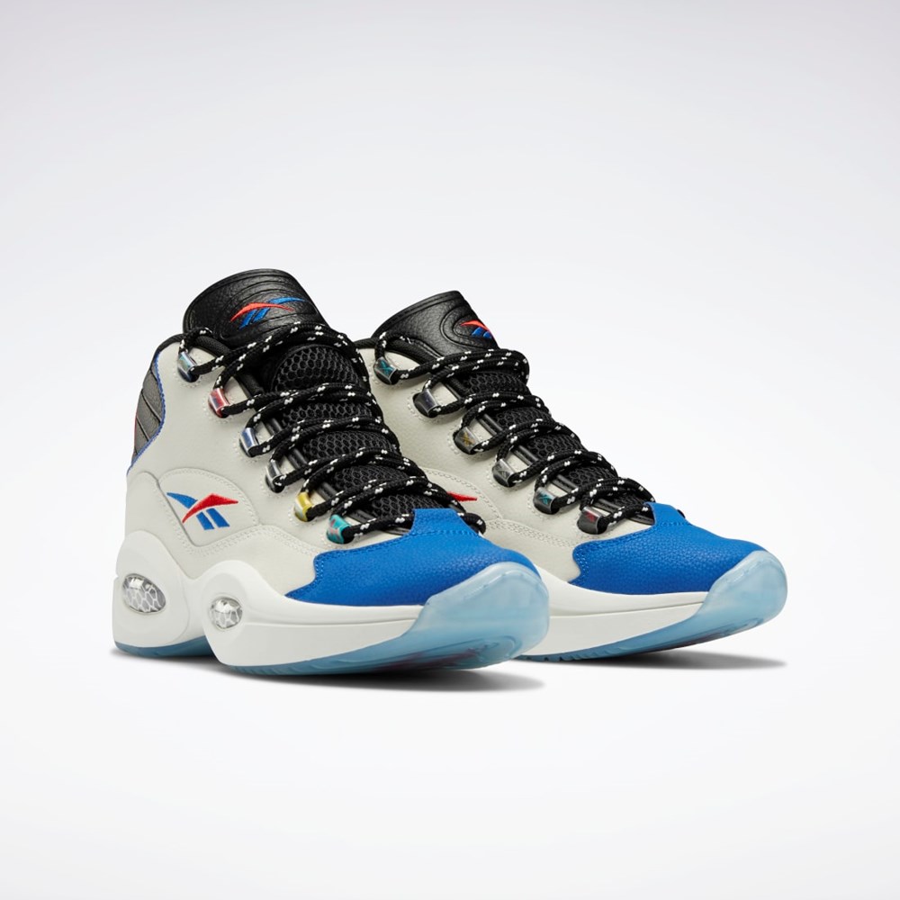 Reebok Question Mid Basketball Shoes Svarte Blå | QUZFIN-380