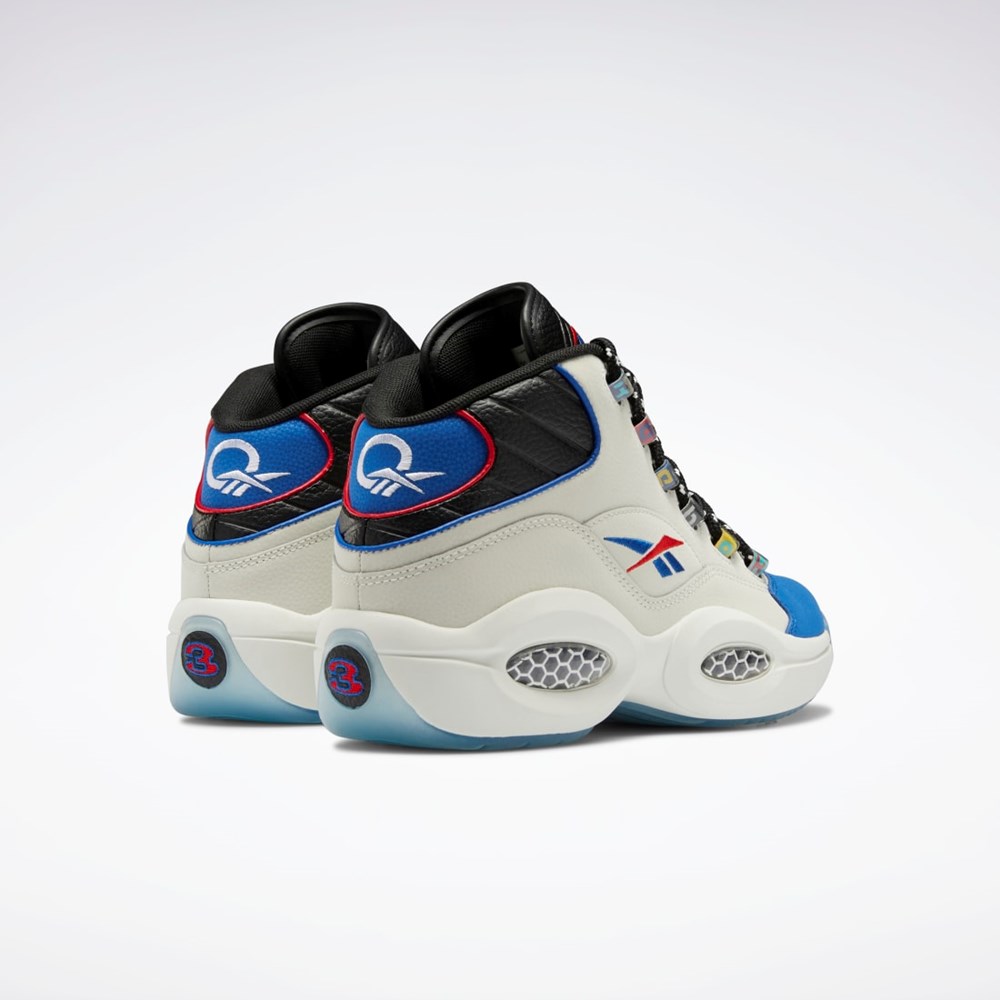 Reebok Question Mid Basketball Shoes Svarte Blå | QUZFIN-380