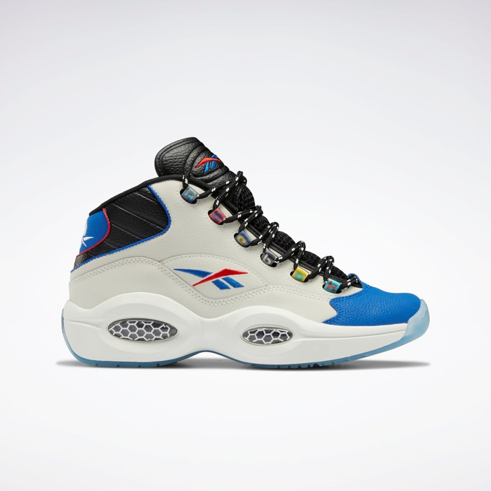 Reebok Question Mid Basketball Shoes Svarte Blå | QUZFIN-380