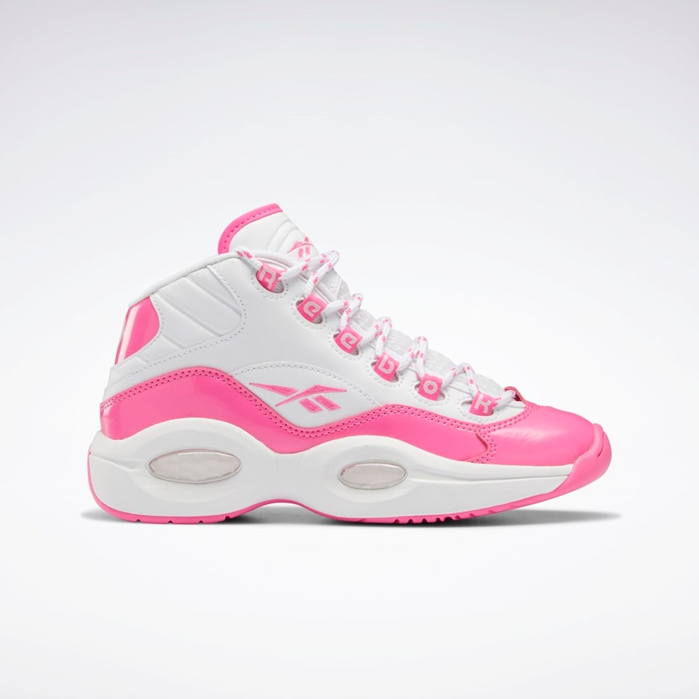 Reebok Question Mid Shoes - Grade School Rosa Hvite Rosa | PEZVIO-314