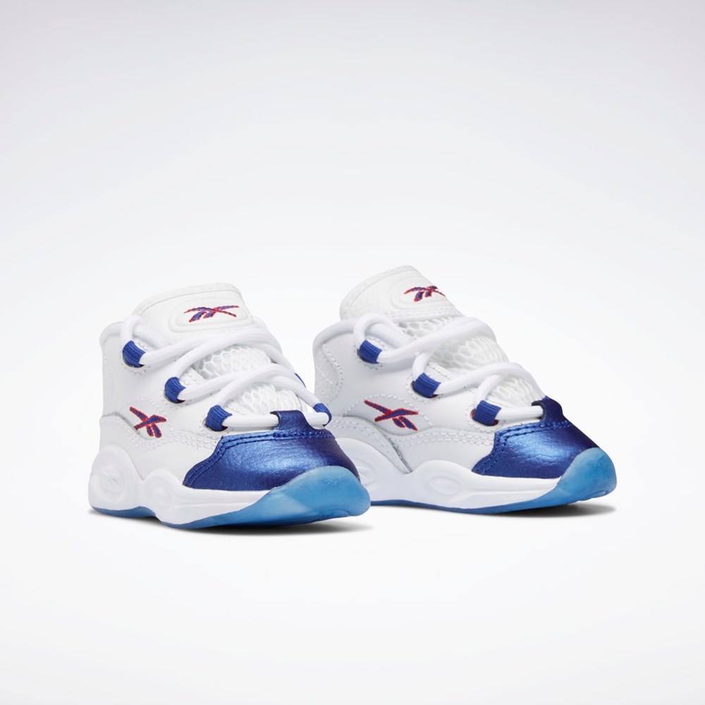 Reebok Question Mid Shoes - Toddler Hvite Rød | BJZYGM-160