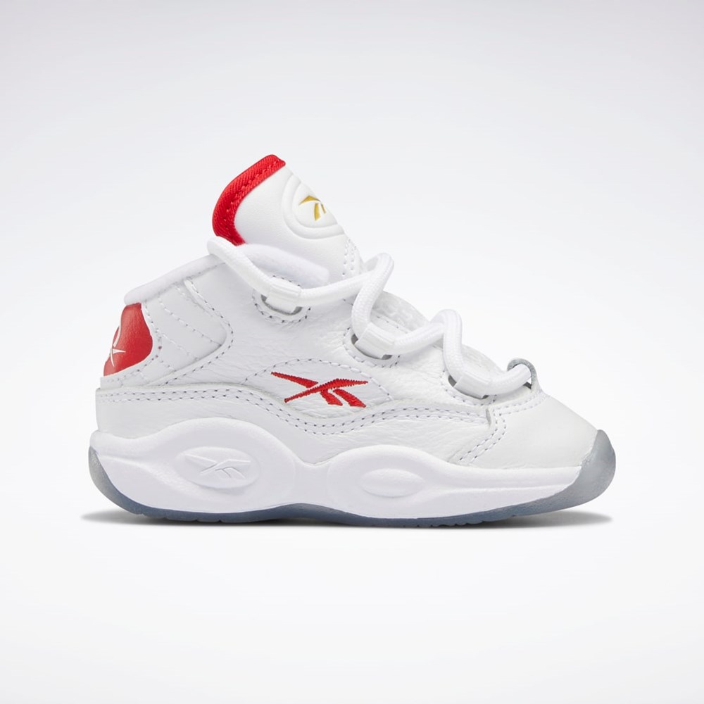 Reebok Question Mid Shoes - Toddler Hvite Rød Hvite | OEMIAT-365