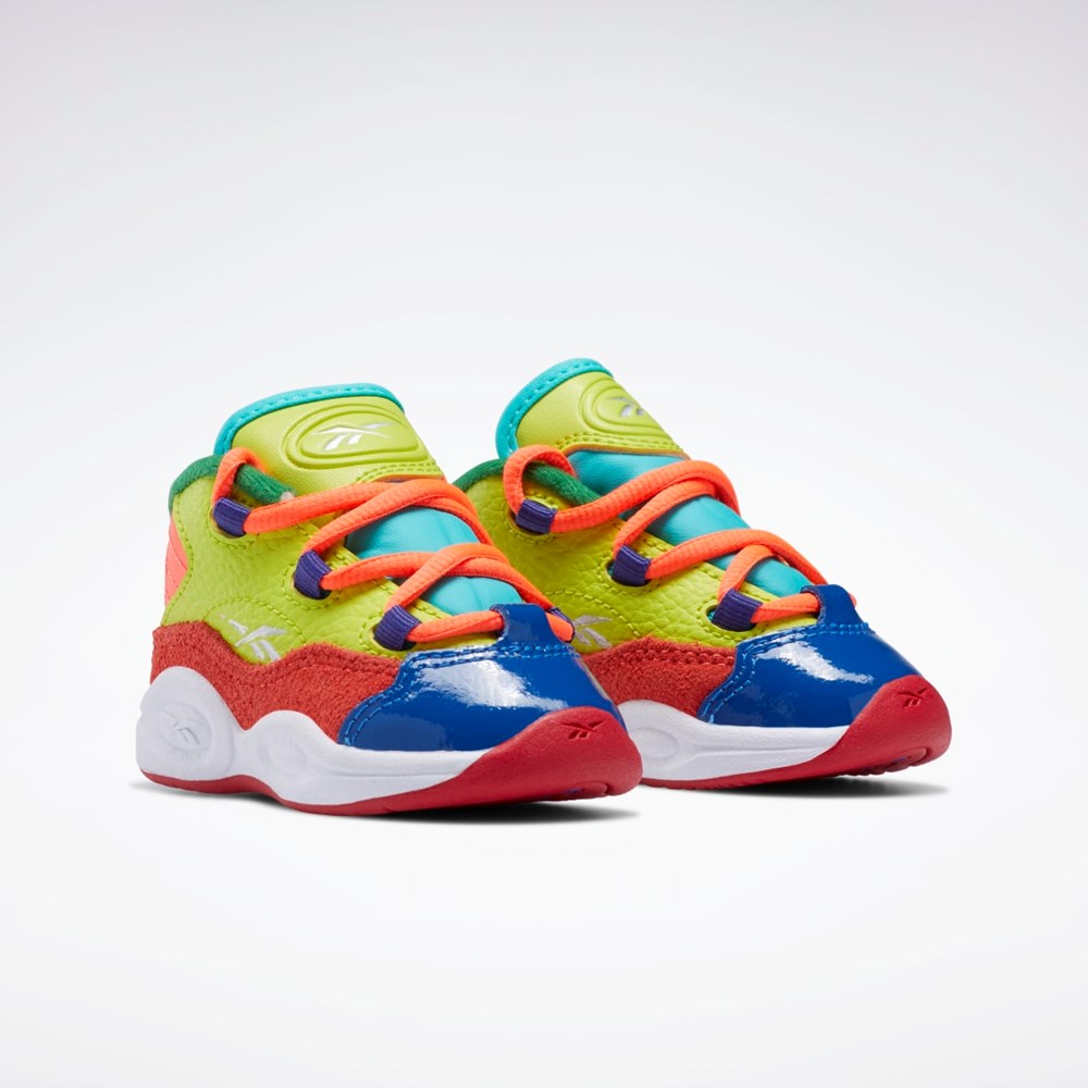 Reebok Question Mid Shoes - Toddler Oransje Gul Lilla | UHNTLY-198