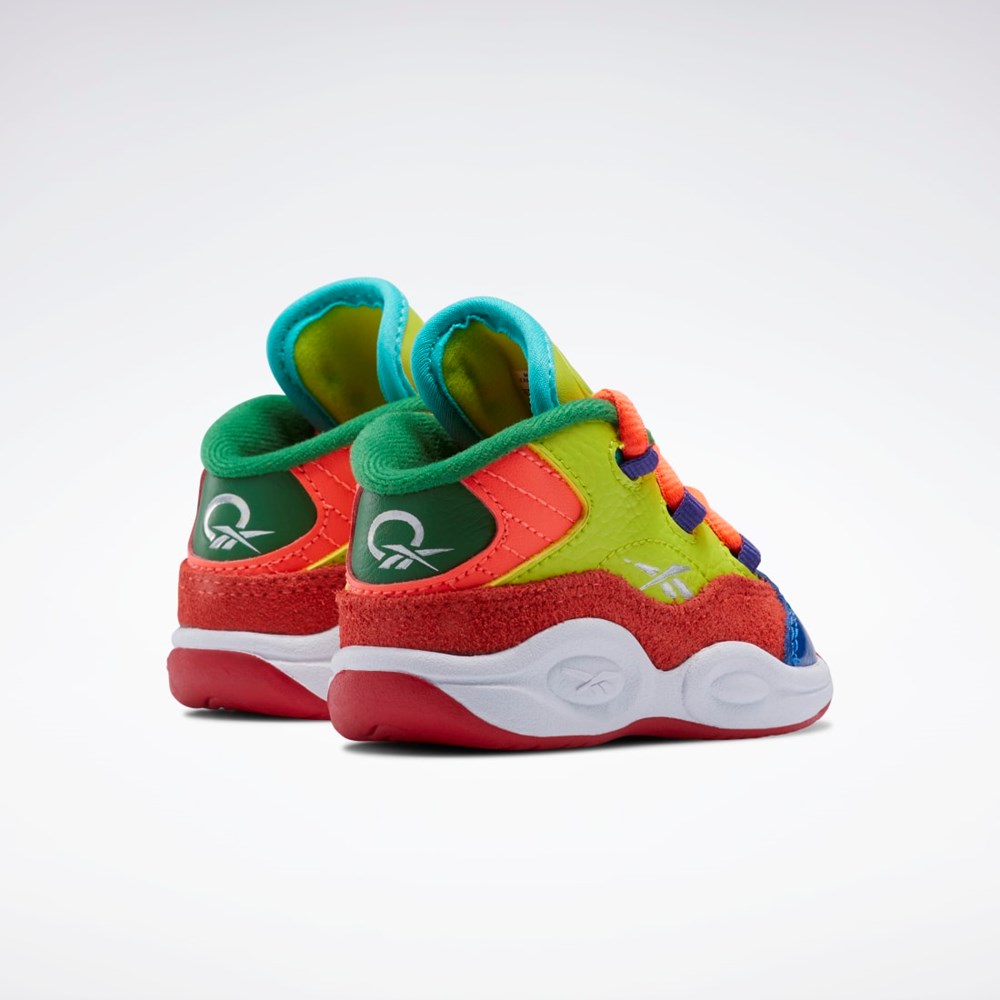 Reebok Question Mid Shoes - Toddler Oransje Gul Lilla | UHNTLY-198