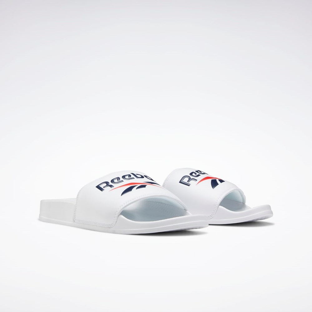 Reebok Reebok Classic Slides Hvite Marineblå Rød | HXEGDP-564