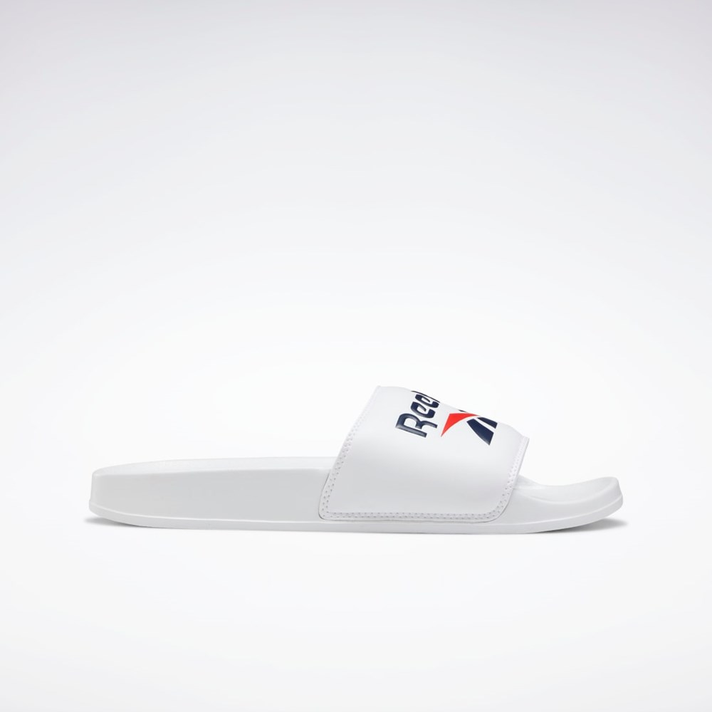 Reebok Reebok Classic Slides Hvite Marineblå Rød | NIMGZS-417