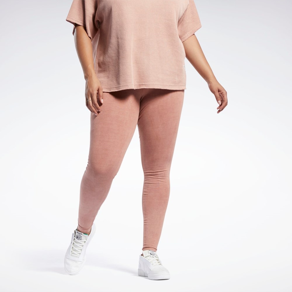 Reebok Reebok Classics Natural Dye Leggings (Plus Size) Korall | MJWUOS-480