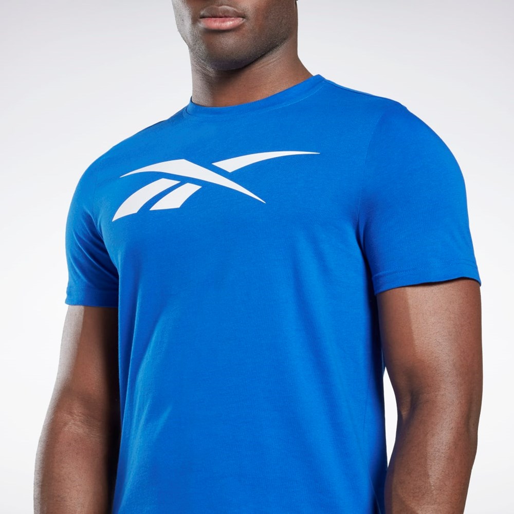 Reebok Reebok Grafiske Series Vector T-Shirt Blå | CLGQEV-460