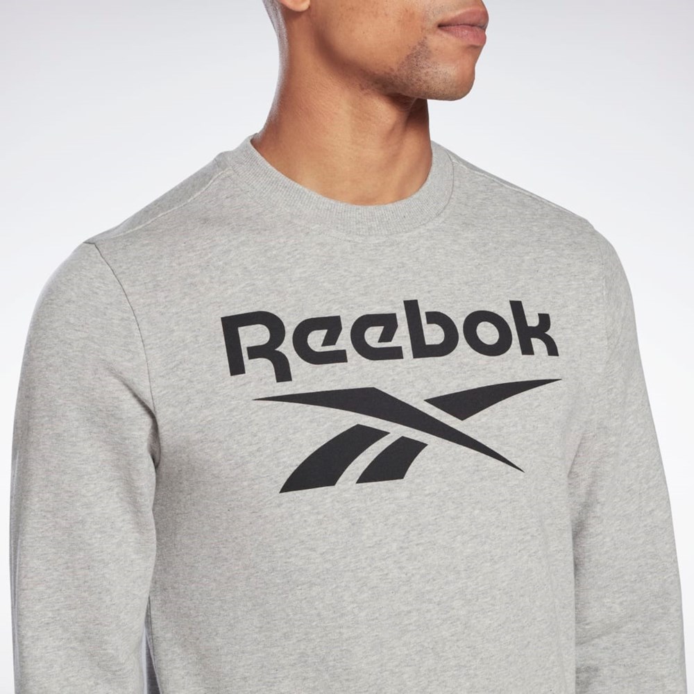 Reebok Reebok Identity Big Logo Crew Grå Svarte | WQUDGZ-792