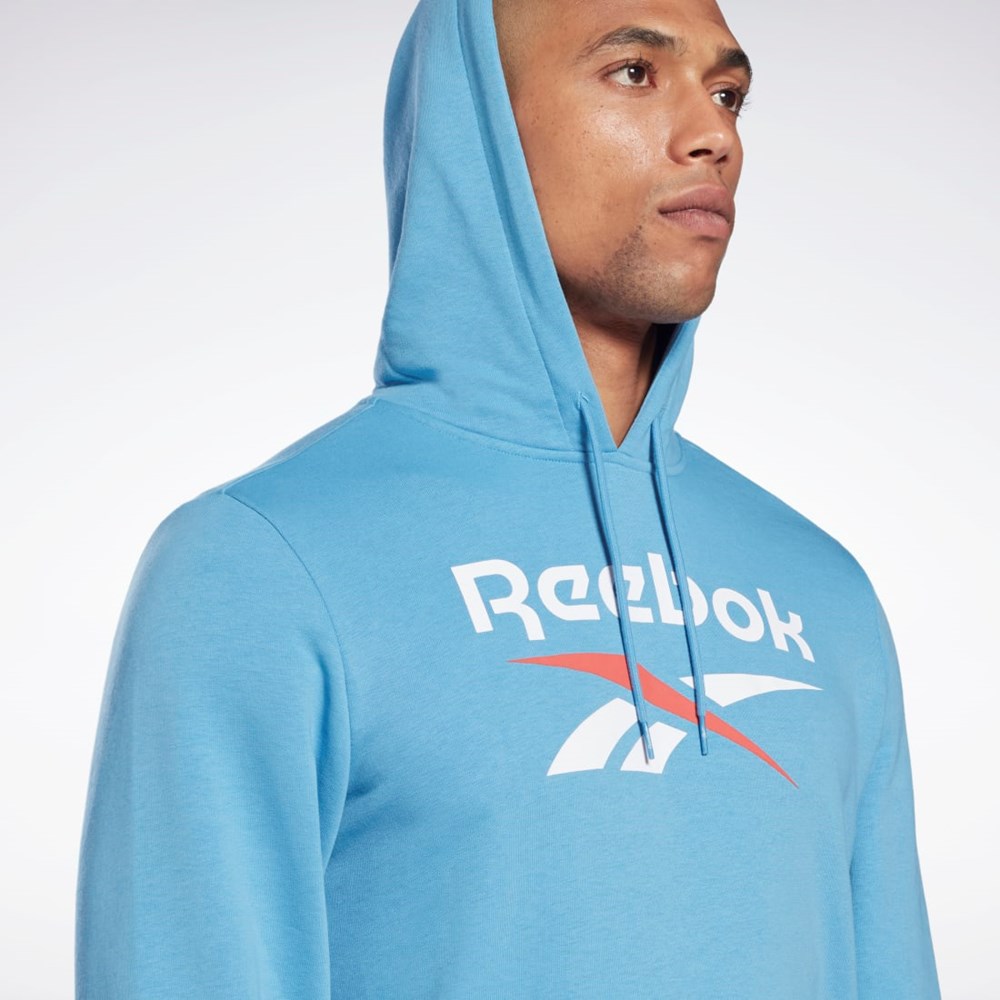 Reebok Reebok Identity Big Logo Hoodie Blå | UMDWZL-942