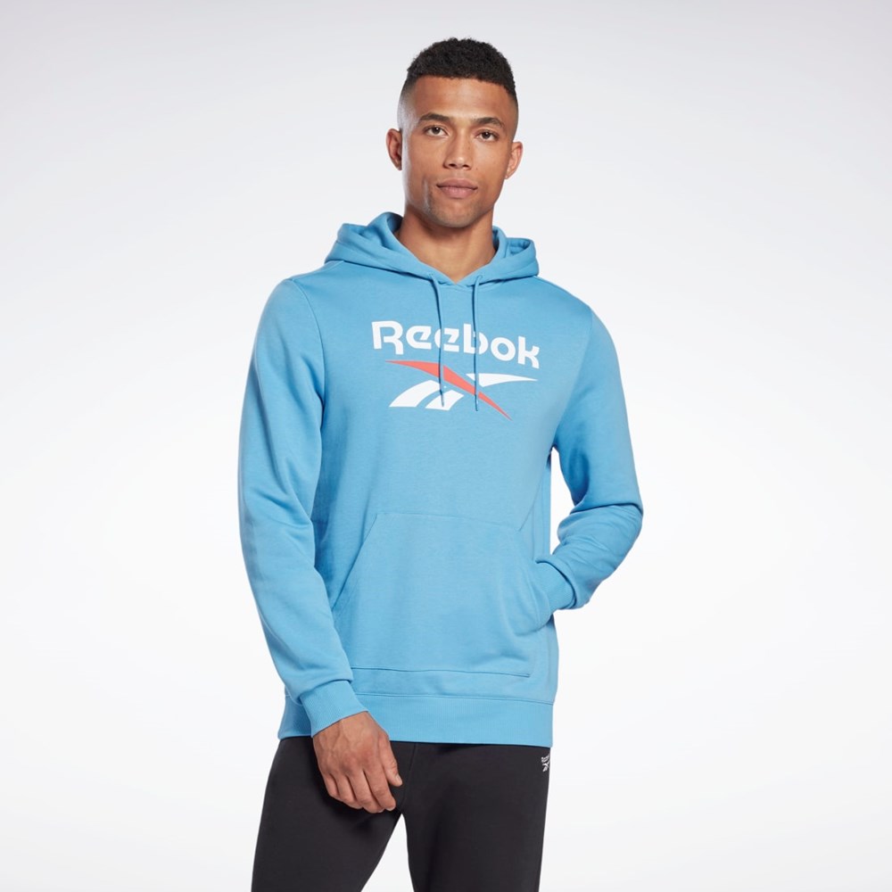 Reebok Reebok Identity Big Logo Hoodie Blå | UMDWZL-942