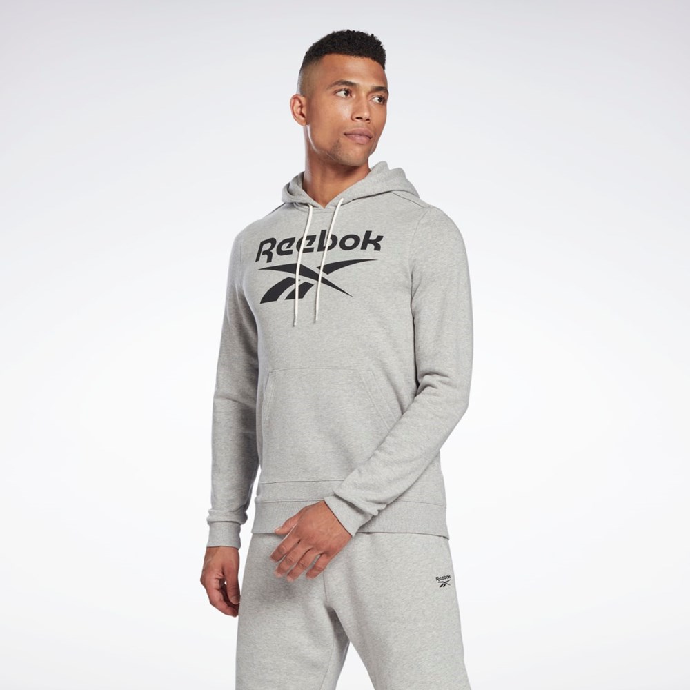 Reebok Reebok Identity Big Logo Hoodie Grå Svarte | WJKXIS-806