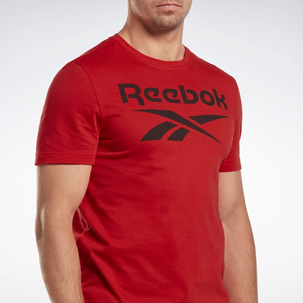 Reebok Reebok Identity Big Logo T-Shirt Rød | KNGBZI-480