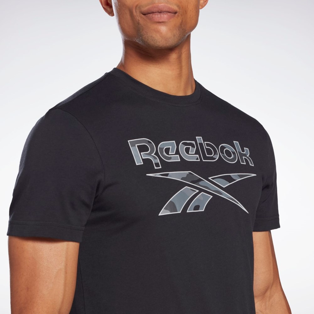 Reebok Reebok Identity Big Logo T-Shirt Svarte | NRMDFZ-597